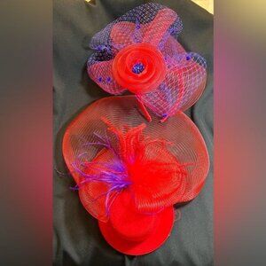 Red Hat Society-Inspired Fascinators - Perfect for Your Next Gathering!